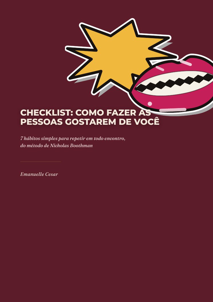 Capa do bônus Checklist